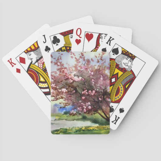 Waterverf Het Schilderen Landschap Speelkaarten (Achterkant)