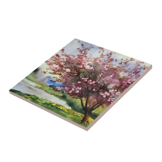 Waterverf Het Schilderen Landschap Tegeltje (Zijkant)