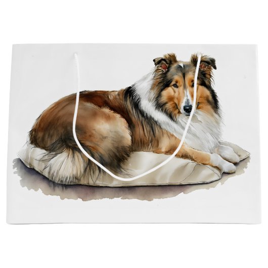 Waterverf Het Schilderen Ruwe Collies Groot Cadeauzakje (Voorkant)