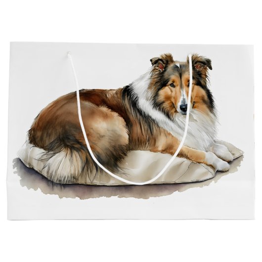 Waterverf Het Schilderen Ruwe Collies Groot Cadeauzakje (Achterkant)