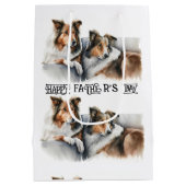 Waterverf Het Schilderen Ruwe Collies Medium Cadeauzakje (Achterkant)