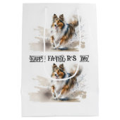 Waterverf Het Schilderen Ruwe Collies Medium Cadeauzakje (Achterkant)