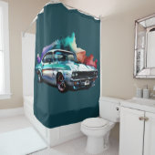 Waterverf het Schilderen  Spierauto Douchegordijn (In situ)