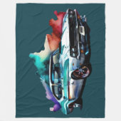 Waterverf het Schilderen  Spierauto Fleece Deken (Voorkant)