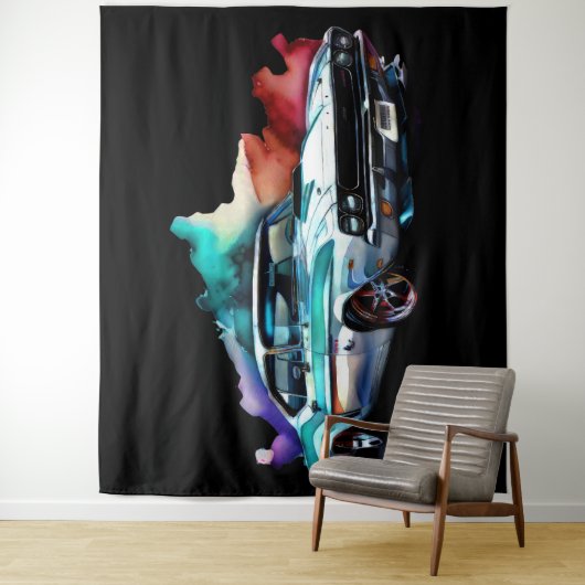 Waterverf het Schilderen  Spierauto Wandkleed (In situ)