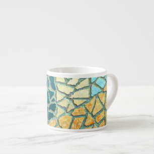 Waterverf Het Schilderen Stone Mosaic + uw ideeën Espresso Kop