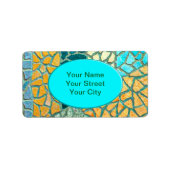 Waterverf Het Schilderen Stone Mosaic + uw ideeën Etiket (Voorkant)