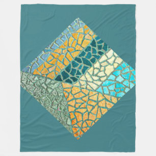 Waterverf Het Schilderen Stone Mosaic + uw ideeën Fleece Deken