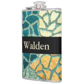 Waterverf Het Schilderen Stone Mosaic + uw ideeën Heupfles (Links)