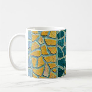Waterverf Het Schilderen Stone Mosaic + uw ideeën Koffiemok
