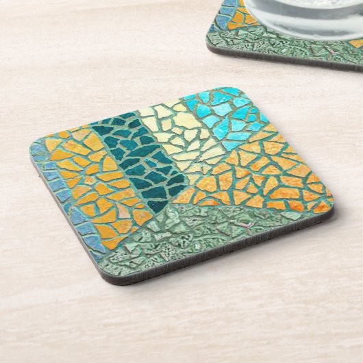 Waterverf Het Schilderen Stone Mosaic + uw ideeën Onderzetter (Linkerzijde)