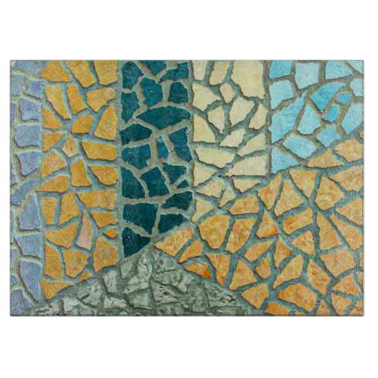 Waterverf Het Schilderen Stone Mosaic + uw ideeën Snijplank (Voorkant)