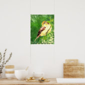 Waterverf Het Schilderen van Sparrow Bird in Tree Poster (Keuken)
