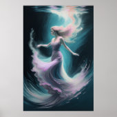 Waterverf het Schilderen Waternimf Poster (Voorkant)