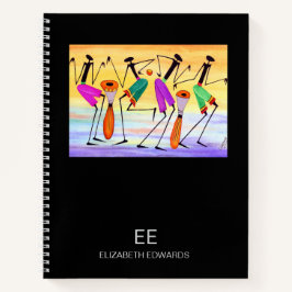 Waterverf, het uitdrukken van geluk spiraal Notiti Notitieboek