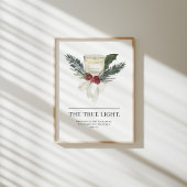 Waterverf het ware licht kerst poster