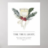 Waterverf het ware licht kerst poster (Voorkant)
