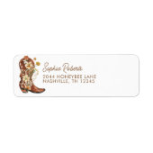 Waterverf het Westerne Adres van de Boot van de Ko Etiket (Voorkant)