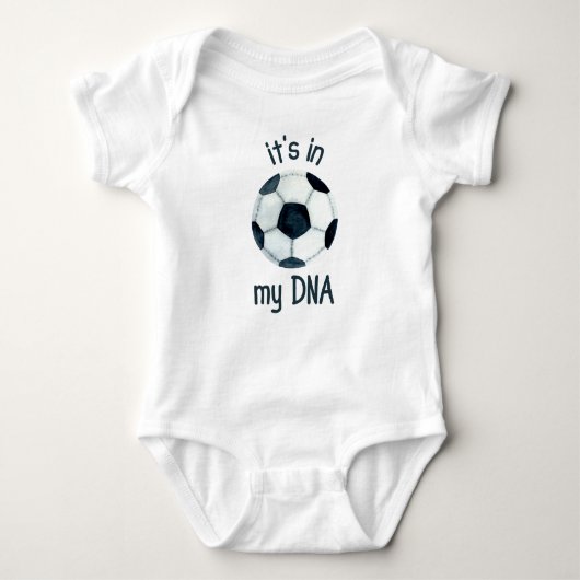 Waterverf Het zit in mijn DNA Soccer Football Ball Romper (Voorkant)