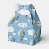 Waterverf Hete Luchtballon Blauw // Bedankdoosjes (Achterkant)