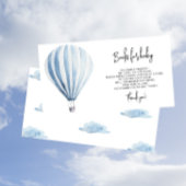 Waterverf Hete luchtballon - boeken voor baby tick Informatiekaartje