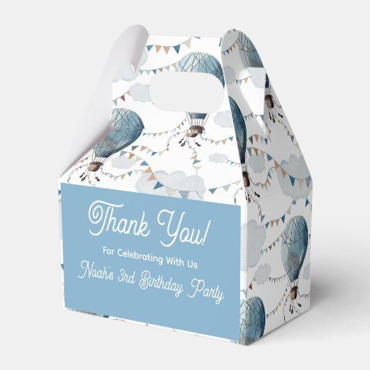 Waterverf Hete Luchtballon Wit // Bedankdoosjes (Achterkant)