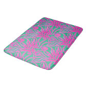 Waterverf Hete roze Aqua Oversize Damask Geïnspire Badmat (Gekanteld)