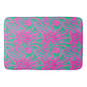 Waterverf Hete roze Aqua Oversize Damask Geïnspire Badmat (Voorkant)