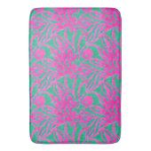 Waterverf Hete roze Aqua Oversize Damask Geïnspire Badmat (Voorkant Verticaal)