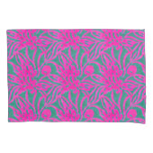 Waterverf Hete roze Aqua Oversize Damask Geïnspire Kussensloop (Voorkant)