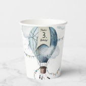 Waterverf heteluchtballon // Verjaardag van het Ki Papieren Bekers (Achterkant)