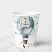 Waterverf heteluchtballon // Verjaardag van het Ki Papieren Bekers (Voorkant)