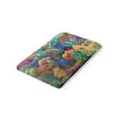 Waterverf heuveldorp met kleurrijke huizen badmat (Gekanteld)