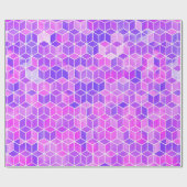 Waterverf hexagon illustratiepatroon cadeaupapier (Vlak)