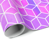 Waterverf hexagon illustratiepatroon cadeaupapier (Rol Hoek)