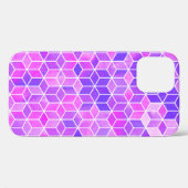 Waterverf hexagon illustratiepatroon Case-Mate iPhone case (Achterkant (horizontaal))