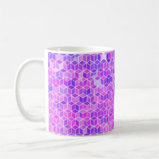 Waterverf hexagon illustratiepatroon koffiemok