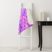 Waterverf hexagon illustratiepatroon sherpa deken (In situ)