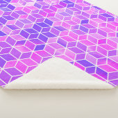 Waterverf hexagon illustratiepatroon sherpa deken (3/4)