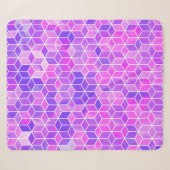 Waterverf hexagon illustratiepatroon sherpa deken (Voorkant (horizontaal))