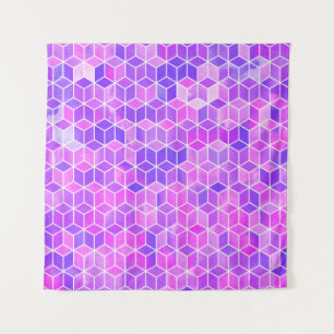 Waterverf hexagon illustratiepatroon wandkleed