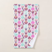 Waterverf Hexagon Patroon Bad Handdoek (Handdoek)