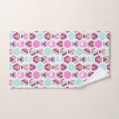 Waterverf Hexagon Patroon Bad Handdoek (Handdoek)