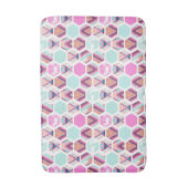 Waterverf Hexagon Patroon Badmat (Voorkant Verticaal)