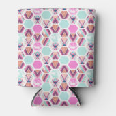 Waterverf Hexagon Patroon Blikjeskoeler (Voorkant)