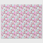 Waterverf Hexagon Patroon Cadeaupapier (Vlak)