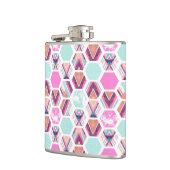 Waterverf Hexagon Patroon Heupfles (Links)