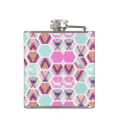 Waterverf Hexagon Patroon Heupfles (Achterkant)