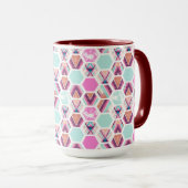 Waterverf Hexagon Patroon Mok (Voorkant rechts)
