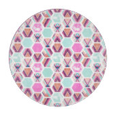 Waterverf Hexagon Patroon Snijplank (Voorkant)
